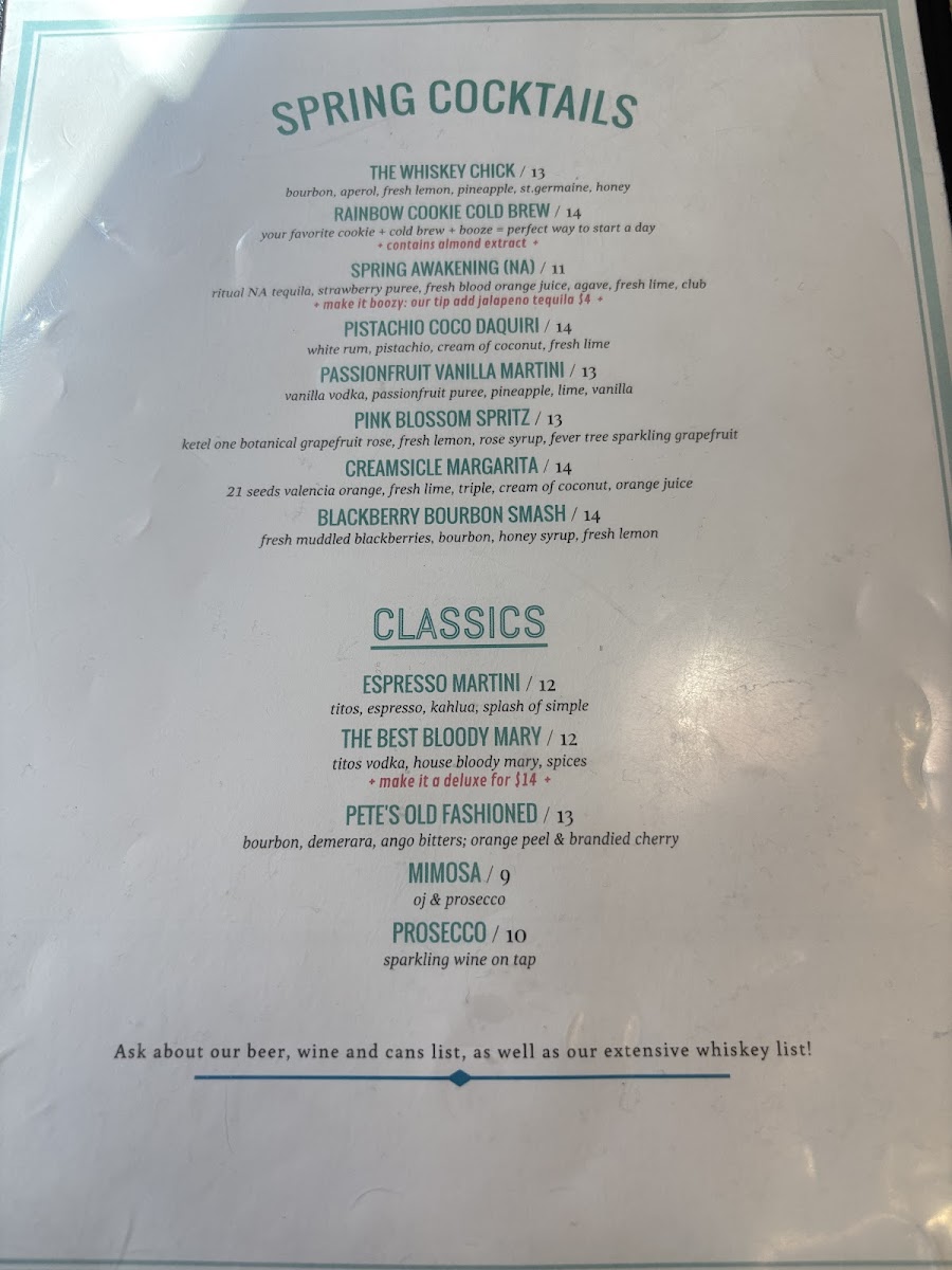 Whiskey Down Diner Menu - Image 3
