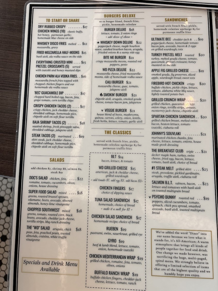 Whiskey Down Diner Menu - Image 6